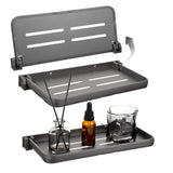 MBAIYO 3 Pack RV Aluminum Fold Down Wall Shelf, Sturdy Wall-Mounted Folding Shelf Foldable Camper Accessory for Bathroom Kitchen