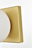 Living District Jaylin 2-Light Iron & Glass Bath Sconce In Black/Frosted White