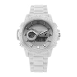 Fastrack Street Line Quartz Analog Digital Grey Dial Grey Silicone Strap Watch For Girls - 68029Pp02