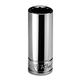 Capri Tools 14 mm Deep Socket, 1/4 in. Drive, 12point, Metric