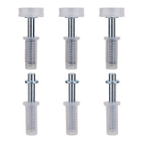 BOXOB 6 Pcs Bi-Fold Door Top Roller Guide Wheel and Top Pivot, Spring Loaded Bifold Closet Door Hardware Kit for Folding Pocket 