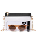 Unilily Clear Bag for Stadium Events, Stadium Approved Small Clear Purse for Women, Crossbody Bag for Concerts & Sports (Black)