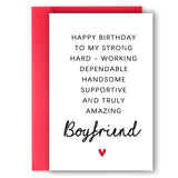 MQMRYeto Funny Birthday Card for Boyfriend, Happy Birthday Husband Card Gift for Boyfriend, A Good Gifts Idea for Men Him, Roman