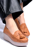 Shoetopia Smart Casual Tan Loafers For Women & Gilrs /Eu41,Tan,8,B0F6TW3P2D
