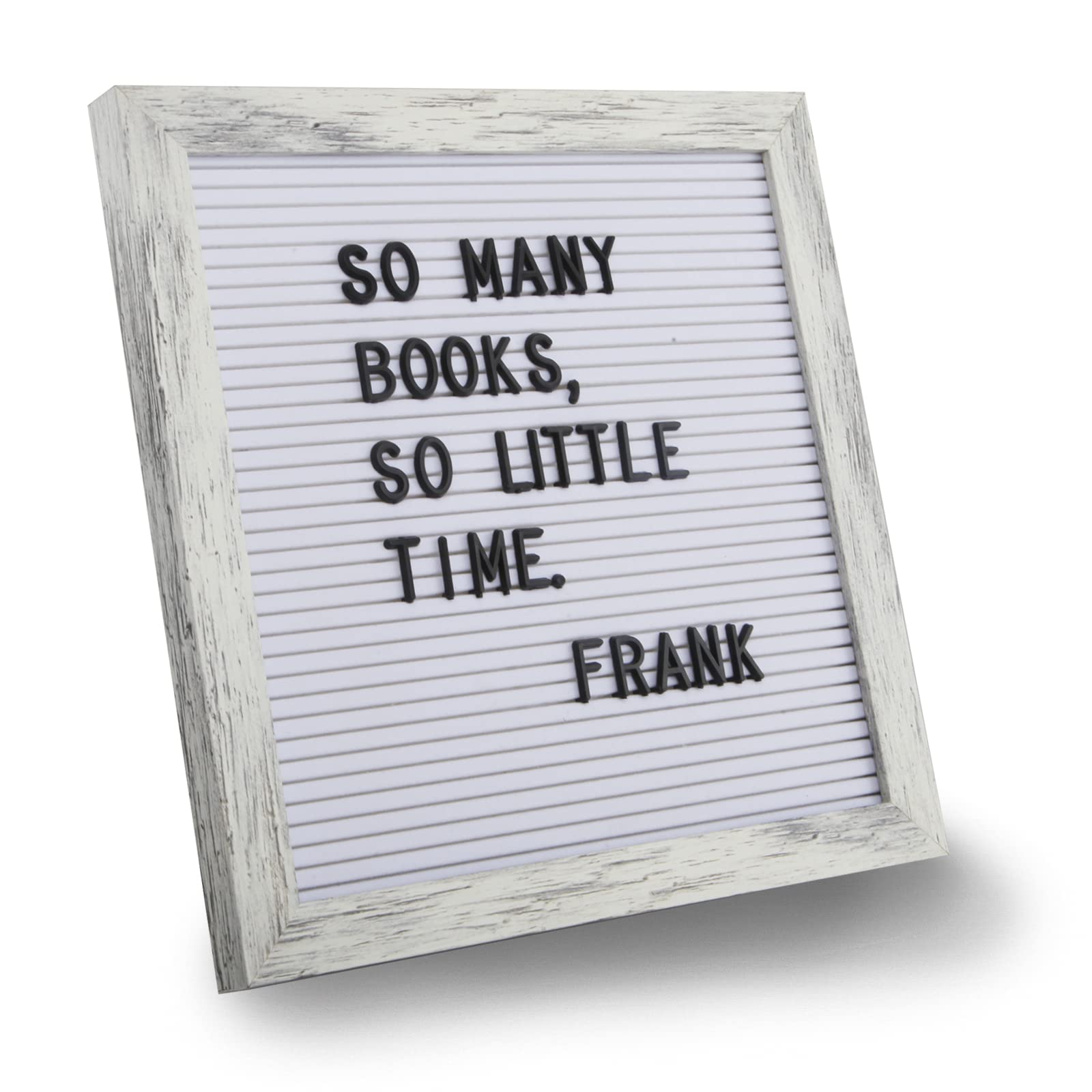 C Crystal Lemon Letter Board, 317 Pre-cut Letters Numbers & Symbols, Felt Letter Board, 10x10 inches, Changeable Wooden Message 