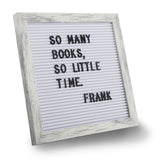 C Crystal Lemon Letter Board, 317 Pre-cut Letters Numbers & Symbols, Felt Letter Board, 10x10 inches, Changeable Wooden Message 
