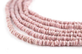 The Bead Chest Rose Pink 4mm Glass Heishi Beads - 23 Strand of Indonesian Java Spacer Beads for Crafts & Jewelry Making