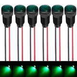 Gebildet 6pcs Green LED Indicator Pilot Light AC/DC 12-24V Mounting Hole Size 10mm(Flame Retardant Plastic Shell)