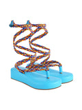 Shoetopia Women'S Flat Sandal,Blue,5,B0CMXQD3TP