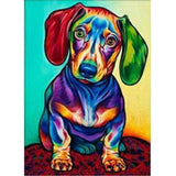 5D Diy Diamond Painting Animal Resin Cross Stitch Kit Crystals Embroidery Home Decor Craft (Dog)