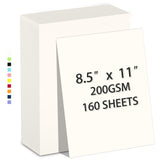 160 Sheets Cardstock Paper 8.5 x 11 Heavyweight Weight 200gsm Off-white Card Stock Paper Printing, Crafts, Invitations Smooth Pr