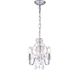 Elegant Lighting Ld5019D9 Karter 3 Light 9-1/2 Wide Taper Candle Chandelier, Polished Black