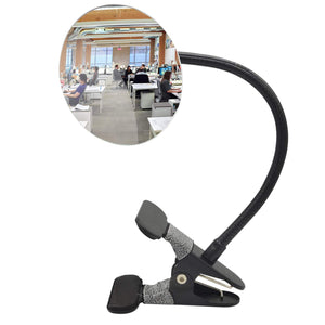 Ampper Clip On Security Mirror, Convex Cubicle Mirror For Personal Safety And Security Desk Rear View Monitors Or Anywhere (3.35