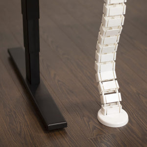 Progressive Automations Heavy Duty Adjustable Cable Management Snake. Standing Desk Accessories. Cable Management Organizer - Wh