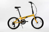 ZiZZO Campo 20 inch Folding Bike with 7-Speed, Adjustable Stem, Light Weight Frame (Black)