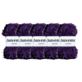 Eyelash Fun Fur Yarn 100 Gram (3.53 Ounces) 175 Yards (160 Meters) (Purple - 5 Skeins)