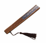 Amajiji Charming Elegant Modern Woman Handmade Bamboo Silk 8.27 (21cm) Folding Pocket Purse Hand Fan, Collapsible Transparent