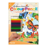 Royal Brush Color Pencil by Number Kit 8.75X11.75Bright Butterflies, Multicolor