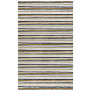 Alora Decor Rivera 8'9' X 11'9' Stripe Ivory/Beige/Charcoal Hand-Tufted Area Rug