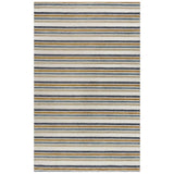 Alora Decor Rivera 7'9' X 9'9' Stripe Ivory/Beige/Charcoal Hand-Tufted Area Rug