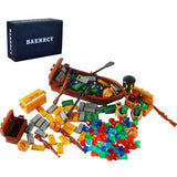 BAENRCY 160pcs Pirate Building Blocks Sencery Accessories Treasure Chest Set Building Bricks Kit DIY Building Set Compatible All