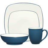 Noritake Colorwave Blue 4-Piece Square Place Setting, Service for 1