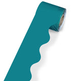 Carson Dellosa 36 Ft Scalloped Teal Bulletin Board Borders, Classroom Borders for Bulletin Board, White Board, Cork Board, Locke