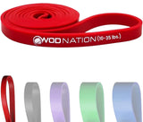 WOD Nation Single Pull Up Assistance Band (10-35lbs Red Band) - Best for Pullup Assist, Chin Ups, Resistance Bands Exercise, Str