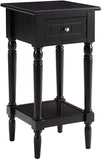 Convenience Concepts French Country Khloe 1 Accent End 14 Traditional Farmhouse Side Table with Storage Drawer and Shelf for Liv