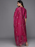 Libas Women'S Silk Blend Kurta Sets (Gs832_Magenta_M)