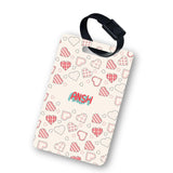 Funcart Customized Luggage Tag For Travel/School Happy ValentineS Day Hearts Theme Personalized Name Mdf 2.5 * 3.75 Mult