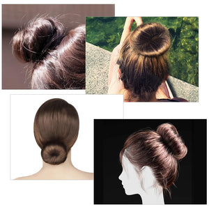TOVOT 6PCS Magic Bun Maker 2 Sizes Bun maker for Hair Sponge Hair Donut Makers Hair Accessories (Black)