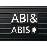 Quartet Characters for Magnetic Letter Boards, Helvetica Font, 1 Inch, 128 Characters per Set, White (M1)