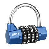 NBYT Letter Combination Padlock, Gym Changing Cabinet, School Wardrobe, Storage Cabinet, Toolbox, Word Padlock can Reset Code.