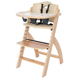 Abiie Beyond Junior Wooden High Chair with Tray - Adjustable and Convertible High Chair for Babies and Toddlers - 6 Months to 25