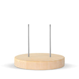 Primo Lines Artisan Wooden Doll Stand for Mini Crochet Dolls -1.87x1.75inch, Dual-Needle Support, Wood Display Stand, Action Fig