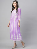 Gosriki Women'S Georgette Chikankari Embroidered Anarkali Kurti (Kari Purple-Nw1-Gs_M_Purple_Medium),Purple,,B0C5RVCZGH