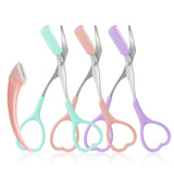 Eyebrow Scissors with Eyebrow Razor,Eyebrow Trimmer with Comb,Non Slip Finger Grips Trimmer Eyebrow Scissors, Hair Removal Beaut