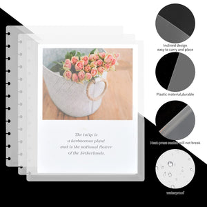 6 Pack Junior Discbound Pocket Dividers 5.5X8.5 inch Pocket Dividers Clear Discbound Notebook Dividers Junior Discbound Pocket F
