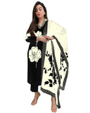 Anni Designer Women'S Cotton Blend Straight Printed Kurta With Pant & Dupatta (Reeka Black_Xl_Black_X-Large),Black,XL