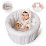 Inflatable Baby Bathtub - Portable Toddler Tub for Shower, Travel-Friendly, Easy to Deflate and Fold, Non-Slip, Thick Cushion fo