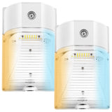 CINOTON 26W LED Wall Pack Light with Dusk to Dawn Sensor, 3CCT 3000K/4000K/5000K, 26W/18W/13W Switchable, [100-277Vac] IP65 Wate