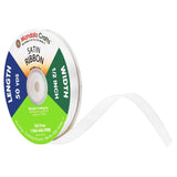 Mandala Crafts White Satin Ribbon for Crafts - 50 Yds 1/2 Inch White Ribbons for Gift Wrapping - Fabric Ribbons for Flower Bouqu