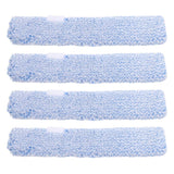Operitacx 4 Pack Replacement Window Scrubber Pads Reusable Microfiber Squeegee Sleeves for Window Cleaning Bathroom Mirrors Tabl