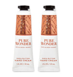 Bath & Body Works Shea Butter Hand Cream Travel Size1.0 Fluid Ounce, 2-Pack (Pure Wonder)