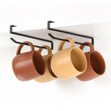 xympo Coffee Mug Hanger for Cabinet, Clip-On Shelf, for Cups, Utensil, Tumbler Lid, Screwless Install (Pack of 2), Fits Shelves 