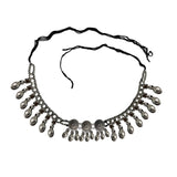Banjara Kamarbandh Bohemian Oxidized Silver Kamarpatta Coin & Flower Design Fashion Adjustable Fancy Waist Belt For Women & Girl