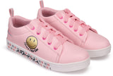 Shoetopia - Since 1998 Womens & Girls Pink Lace Up Trending Stylish Sneakers Shoes,Pink,6,B09J2TKZZF