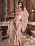 Satrani Womens Pure Georgette Saree (3252S588N_Dusty Pink4)