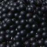 LAIDANLA Matte Black Onyx Agate 6mm Natural Stone Beads Round Loose Gemstone Stone Beads for DIY Bracelet Necklace Earrings Jewe